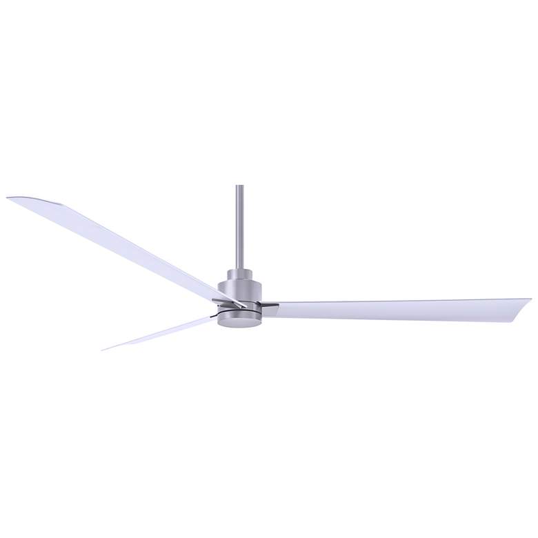 Image 1 72" Matthews Alessandra Nickel and Matte White Ceiling Fan with Remote