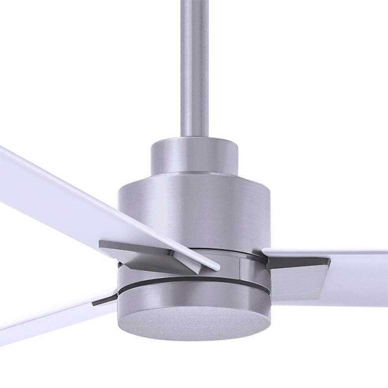 Image 2 72 inch Matthews Alessandra Nickel and Matte White Ceiling Fan with Remote more views