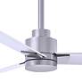 72" Matthews Alessandra Nickel and Matte White Ceiling Fan with Remote