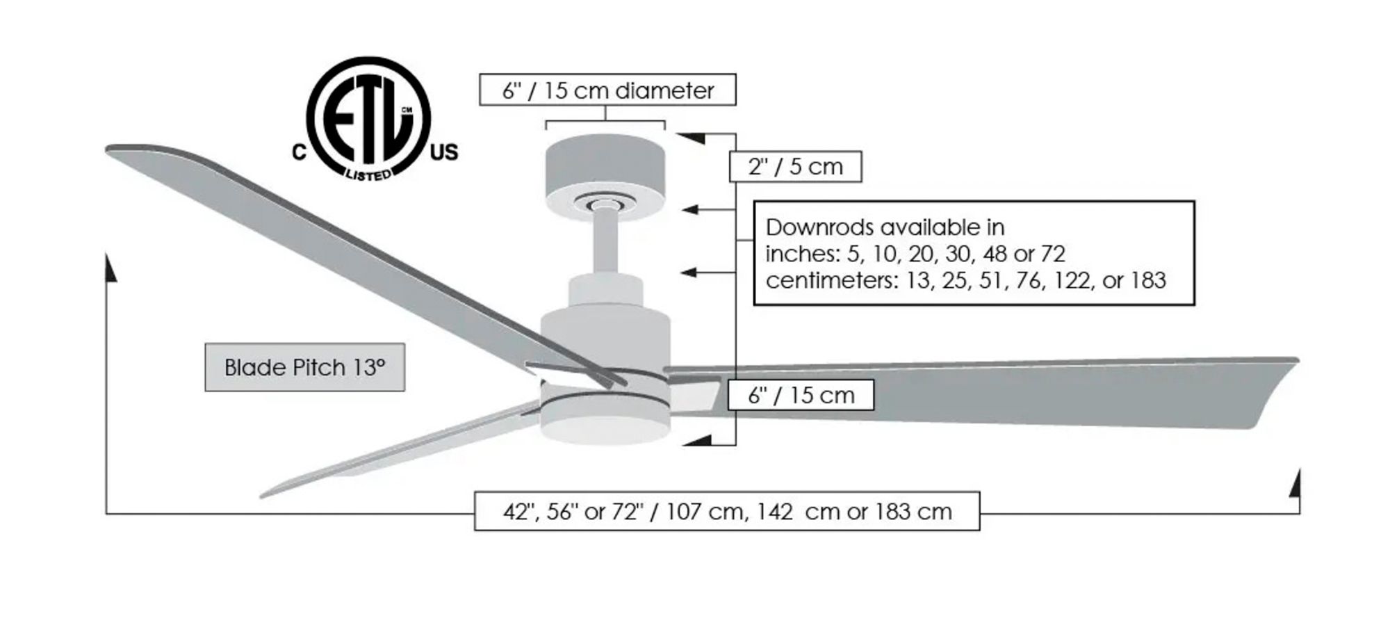 72" Matthews Alessandra Nickel and Matte White Ceiling Fan with Remote