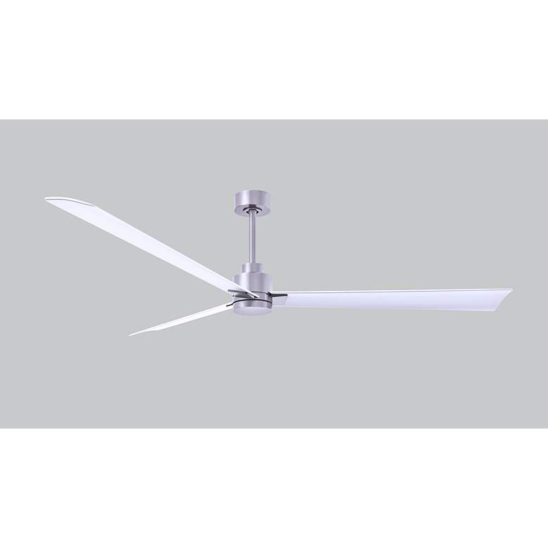 Image 6 72" Matthews Alessandra Nickel and Matte White Ceiling Fan with Remote more views