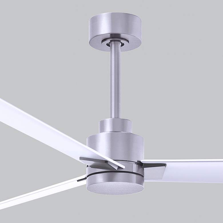 Image 7 72" Matthews Alessandra Nickel and Matte White Ceiling Fan with Remote more views