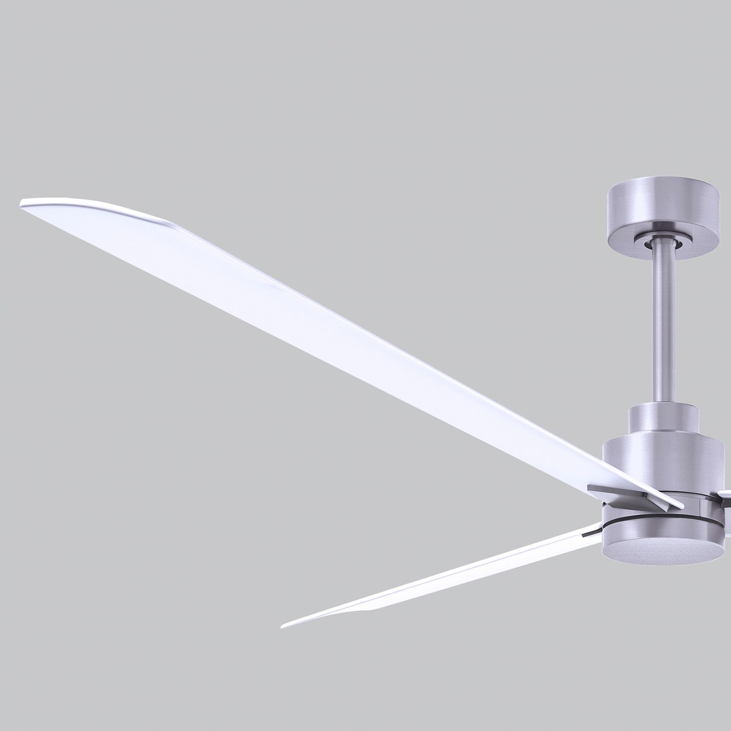 72" Matthews Alessandra Nickel and Matte White Ceiling Fan with Remote