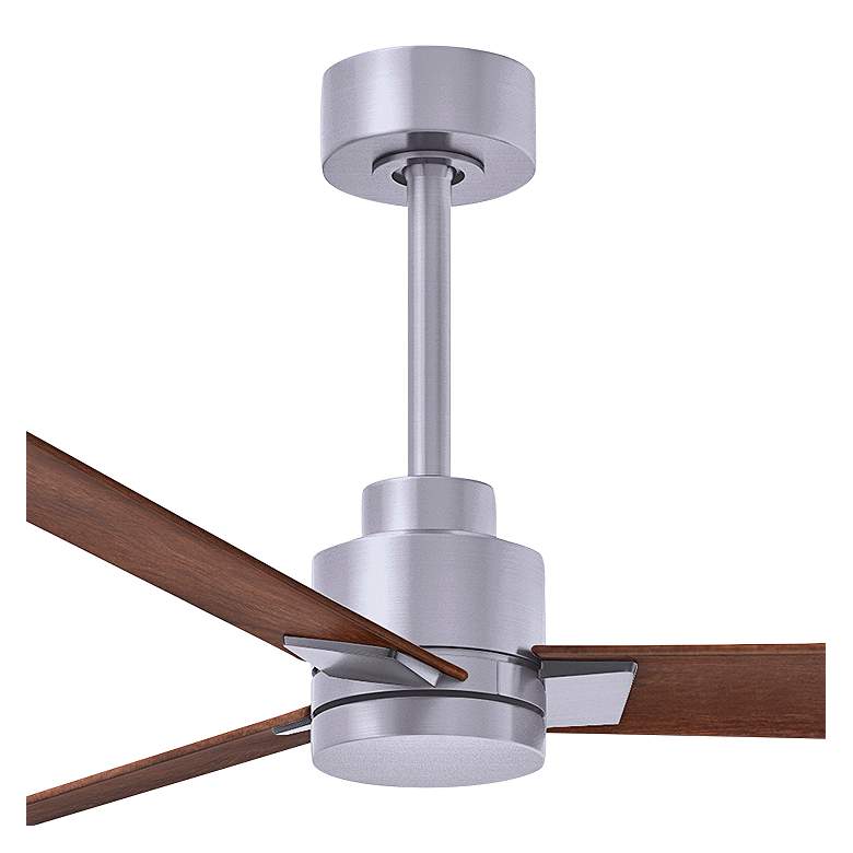 Image 2 72" Matthews Alessandra Nickel and Walnut Ceiling Fan with Remote more views