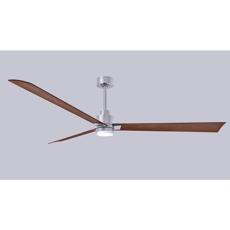 Image 6 72" Matthews Alessandra Nickel Walnut LED Ceiling Fan with Remote more views