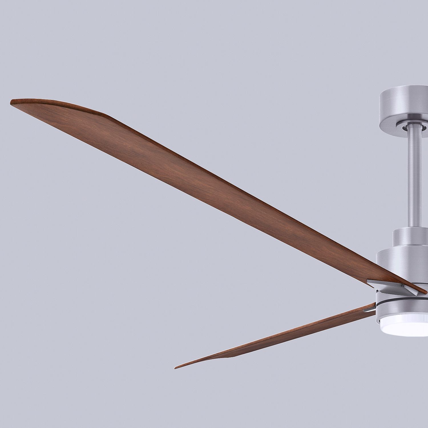 72" Matthews Alessandra Nickel Walnut LED Ceiling Fan with Remote