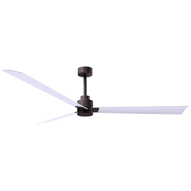 Image 1 72" Matthews Alessandra Wet Bronze White Large Ceiling Fan with Remote