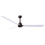 72" Matthews Alessandra Wet Bronze White Large Ceiling Fan with Remote