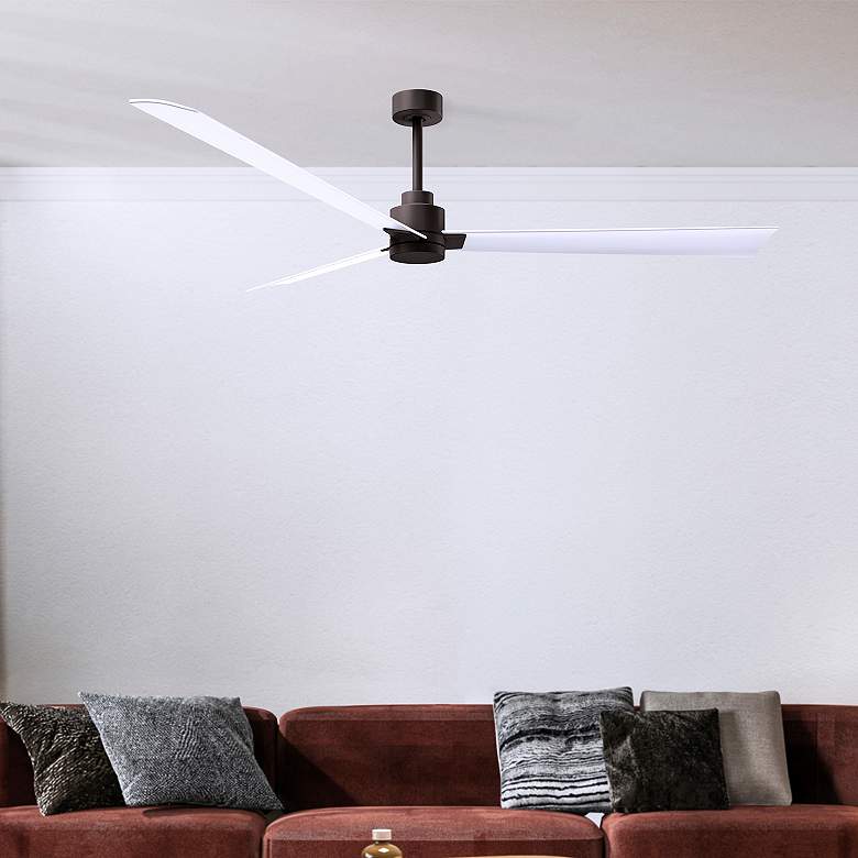 Image 6 72" Matthews Alessandra Wet Bronze White Large Ceiling Fan with Remote more views