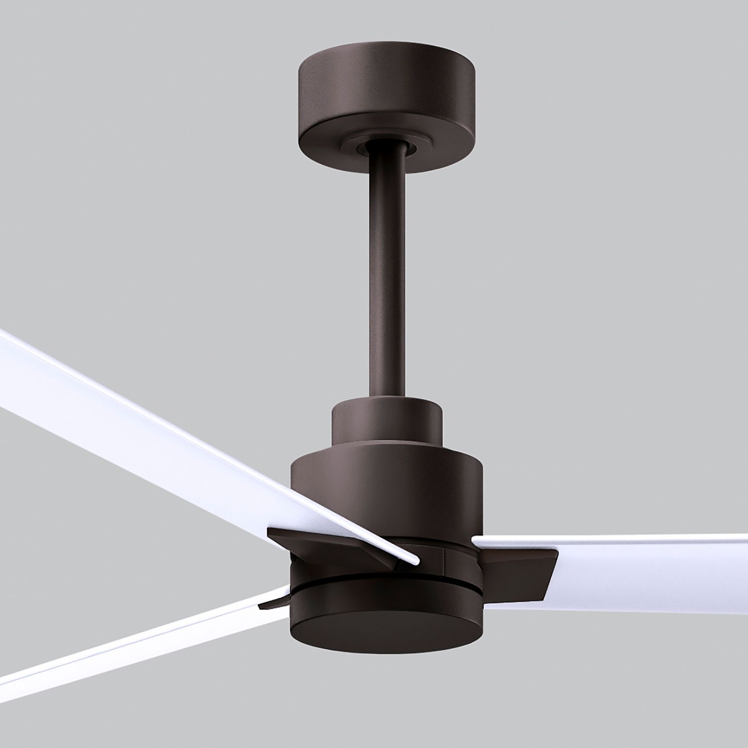 72" Matthews Alessandra Wet Bronze White Large Ceiling Fan with Remote