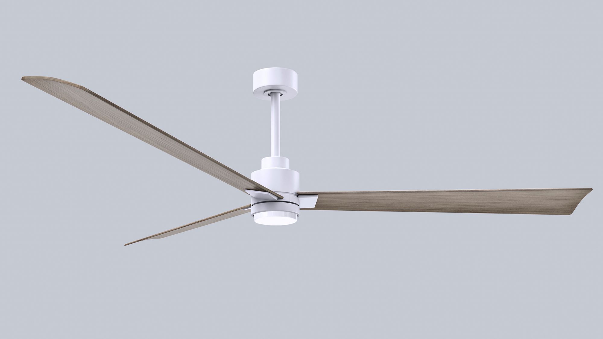 72" Matthews Alessandra Wet LED White and Gray Ceiling Fan with Remote