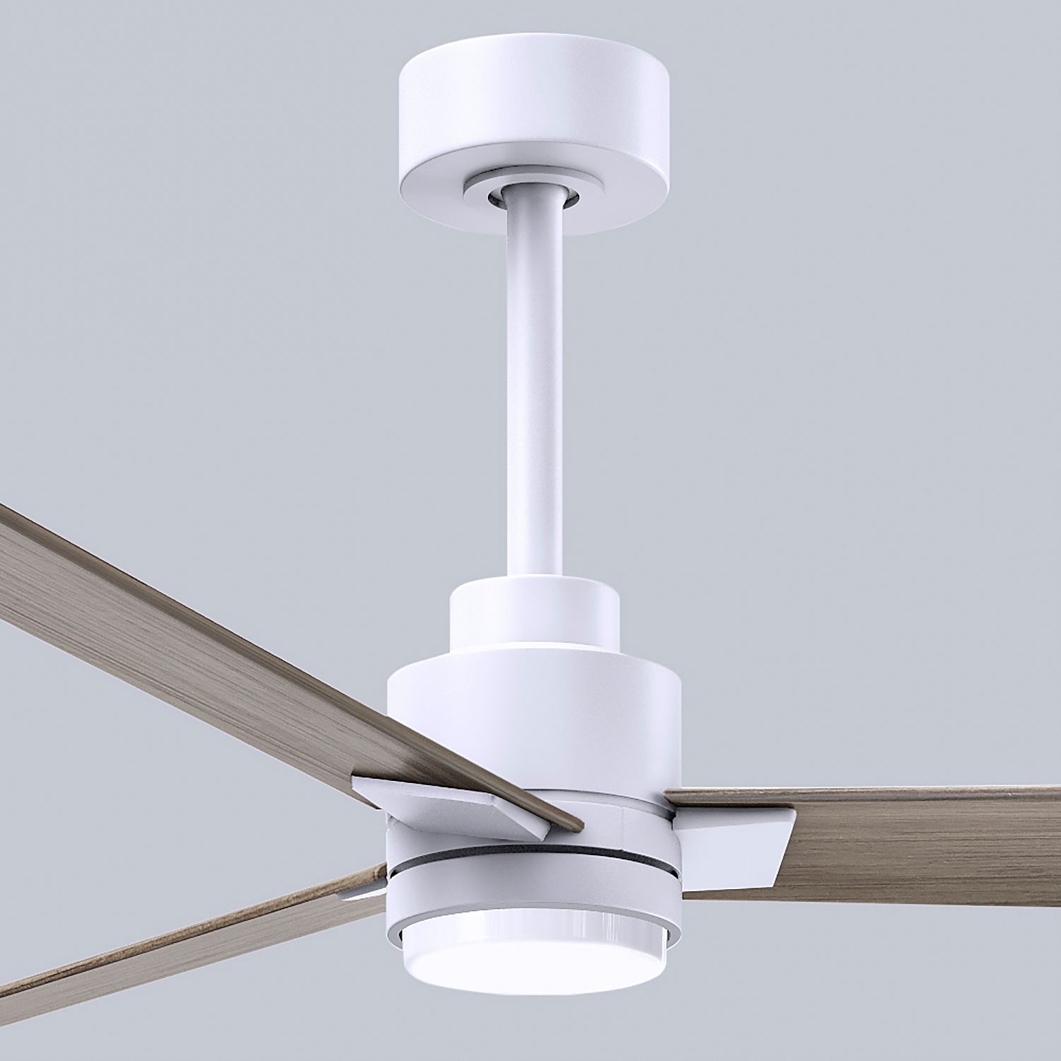 72" Matthews Alessandra Wet LED White and Gray Ceiling Fan with Remote