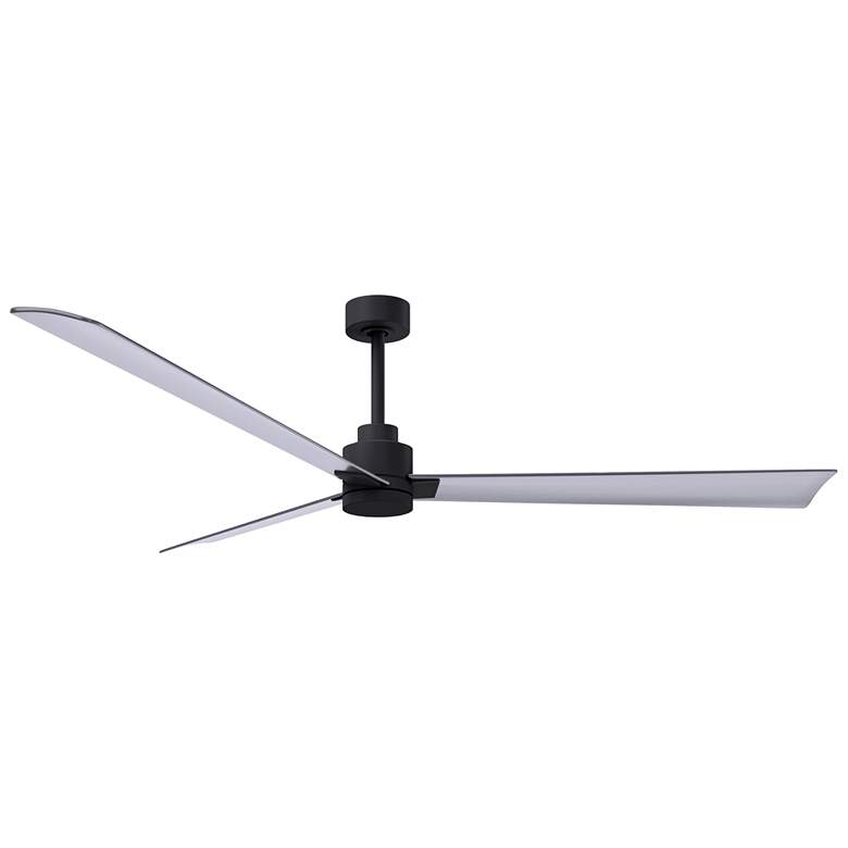 Image 1 72" Matthews Alessandra Wet Rated Black and Nickel Fan with Remote