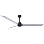 72" Matthews Alessandra Wet Rated Black and Nickel Fan with Remote