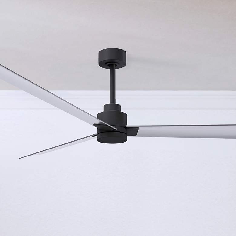 Image 6 72" Matthews Alessandra Wet Rated Black and Nickel Fan with Remote more views