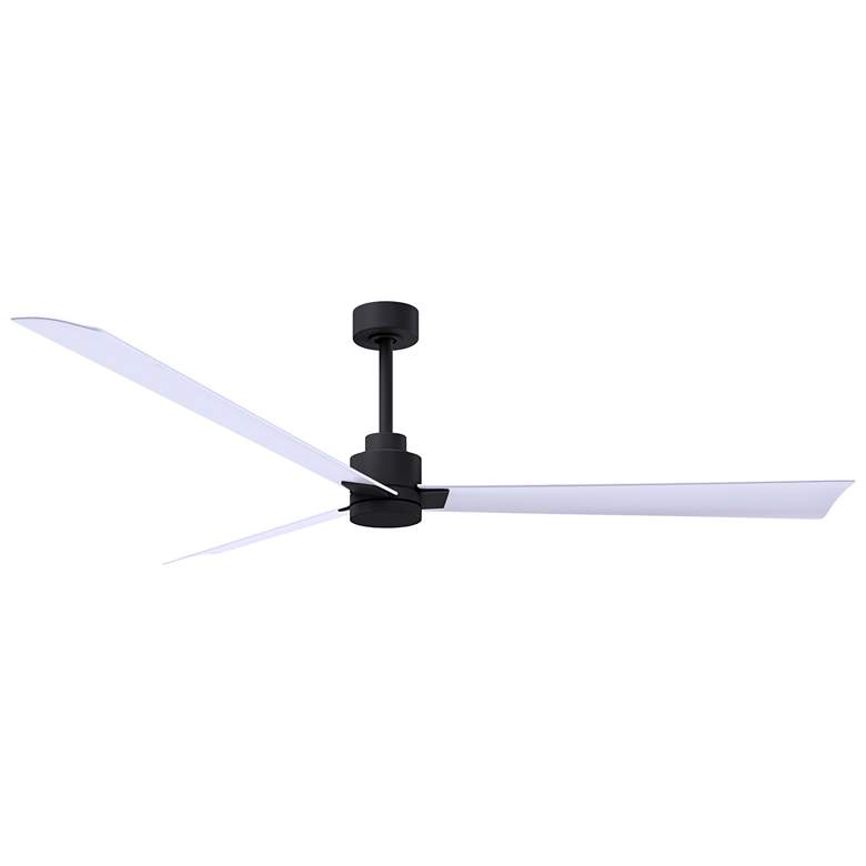 Image 1 72" Matthews Alessandra Wet Rated Black White Ceiling Fan with Remote