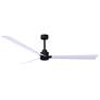 72" Matthews Alessandra Wet Rated Black White Ceiling Fan with Remote