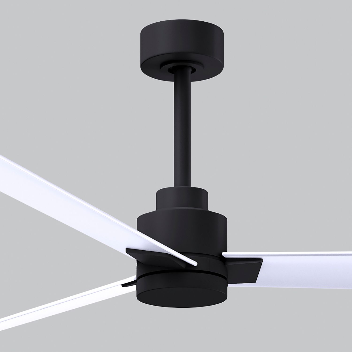 72" Matthews Alessandra Wet Rated Black White Ceiling Fan with Remote