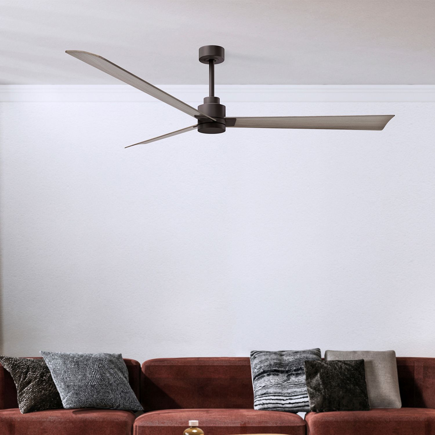 Image 6 72" Matthews Alessandra Wet Rated Bronze Ash Large Fan with Remote more views