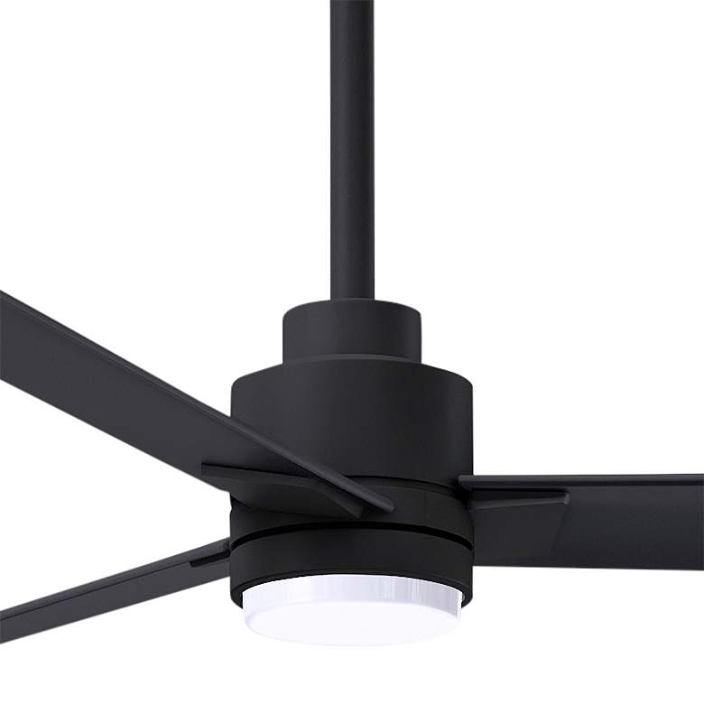 Image 2 72 inch Matthews Damp LED Matte Black Ceiling Fan with Remote more views