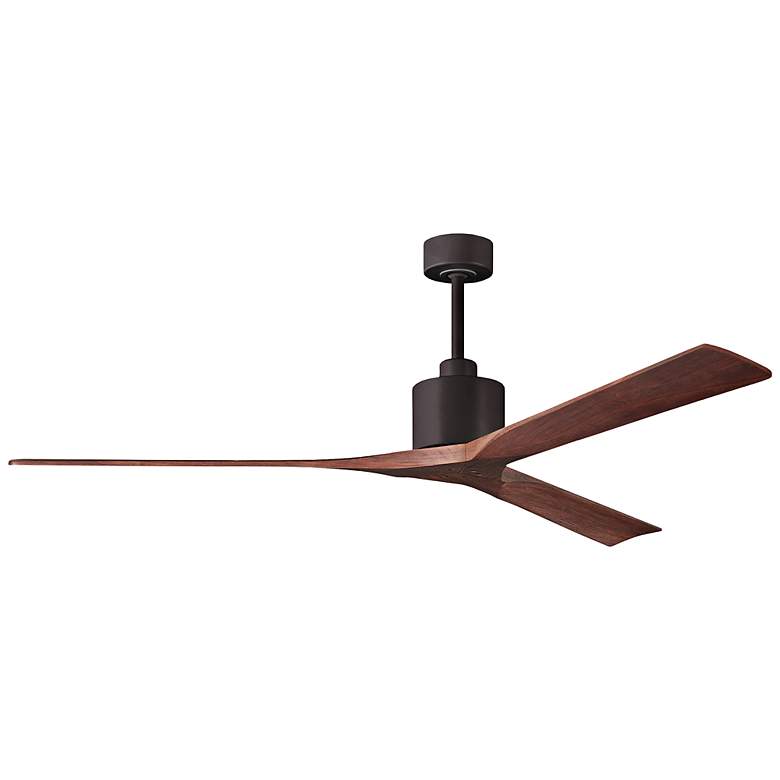 Image 1 72 inch Matthews Nan Bronze Walnut Outdoor Large Ceiling Fan with Remote