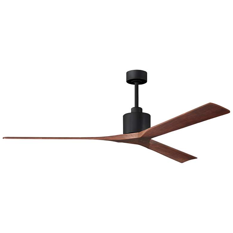Image 1 72" Matthews Nan XL Black and Walnut Large Outdoor Ceiling Fan