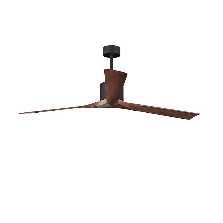 Image 2 72" Matthews Nan XL Black and Walnut Large Outdoor Ceiling Fan more views