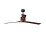 72" Matthews Nan XL Black and Walnut Large Outdoor Ceiling Fan
