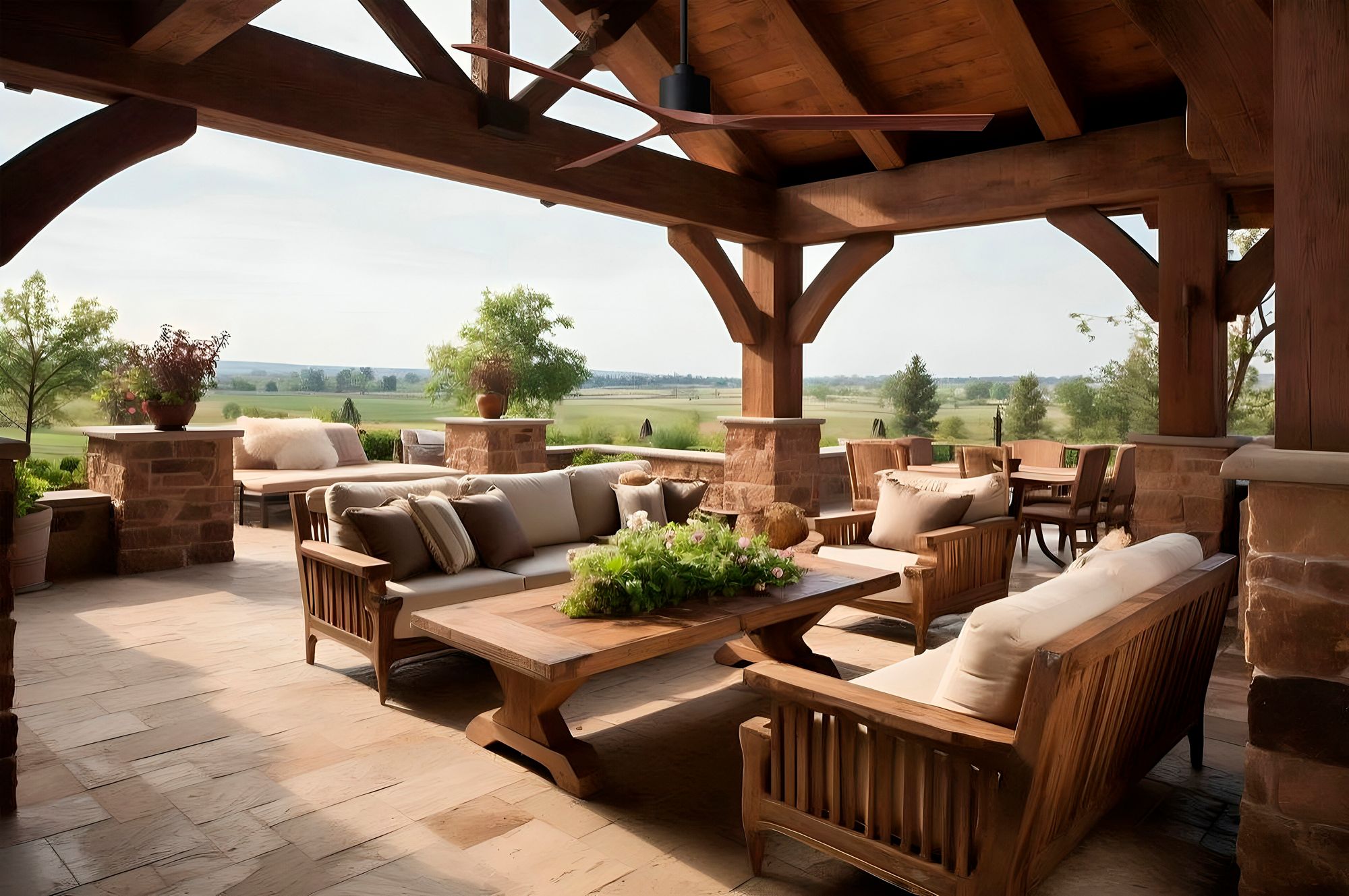 Image 3 72" Matthews Nan XL Black and Walnut Large Outdoor Ceiling Fan more views