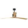 72" Matthews Nan XL Black Maple Large Outdoor Ceiling Fan with Remote