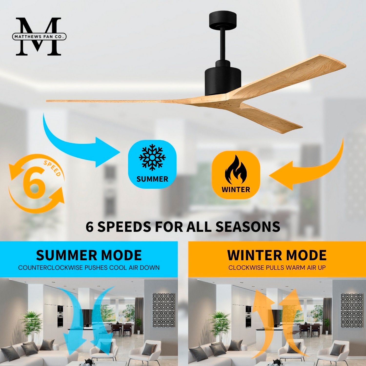 72" Matthews Nan XL Black Maple Large Outdoor Ceiling Fan with Remote