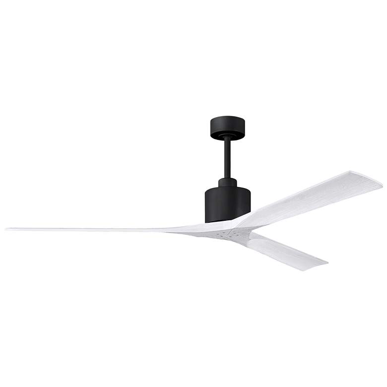 Image 1 72" Matthews Nan XL Black White Large Outdoor Ceiling Fan with Remote