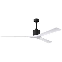 72" Matthews Nan XL Black White Large Outdoor Ceiling Fan with Remote