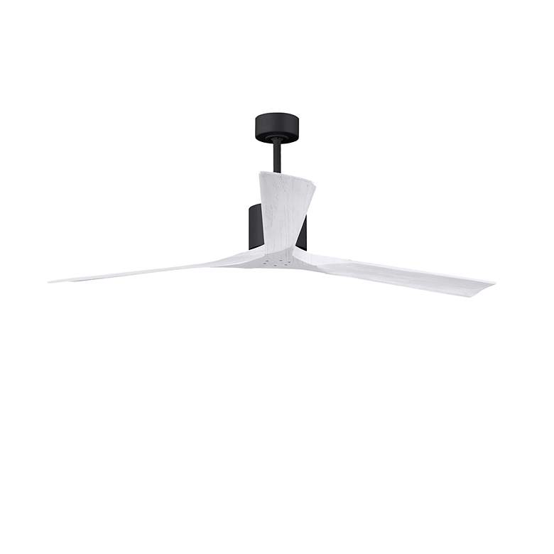 Image 2 72" Matthews Nan XL Black White Large Outdoor Ceiling Fan with Remote more views