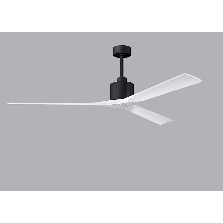 Image 4 72" Matthews Nan XL Black White Large Outdoor Ceiling Fan with Remote more views