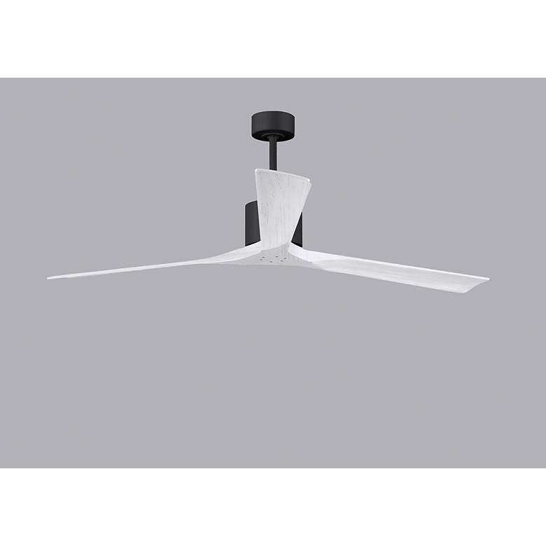 Image 5 72" Matthews Nan XL Black White Large Outdoor Ceiling Fan with Remote more views