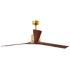 72" Matthews Nan XL Brass and Walnut Outdoor Large Ceiling Fan