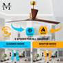 72" Matthews Nan XL Brass and Walnut Outdoor Large Ceiling Fan