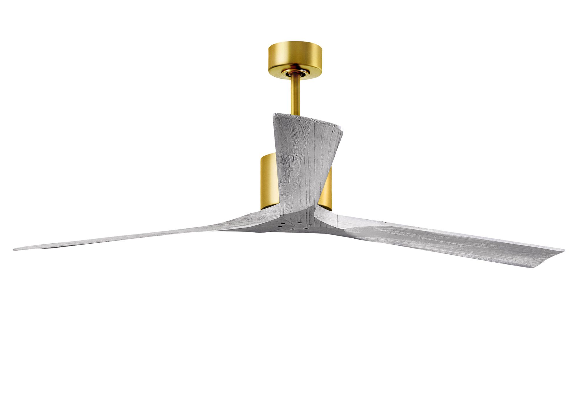 72" Matthews Nan XL Brass Barnwood Outdoor Large Fan with Remote