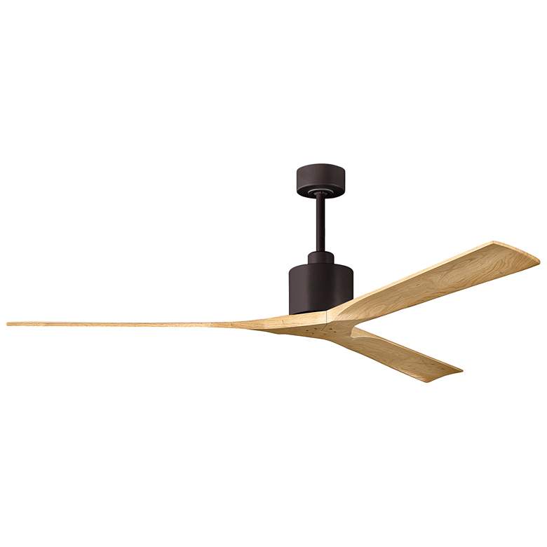 Image 1 72 inch Matthews Nan XL Bronze and Maple Outdoor Large Ceiling Fan