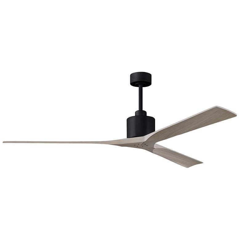 Image 1 72 inch Matthews Nan XL Gray Ash and Black Large Outdoor Fan with Remote