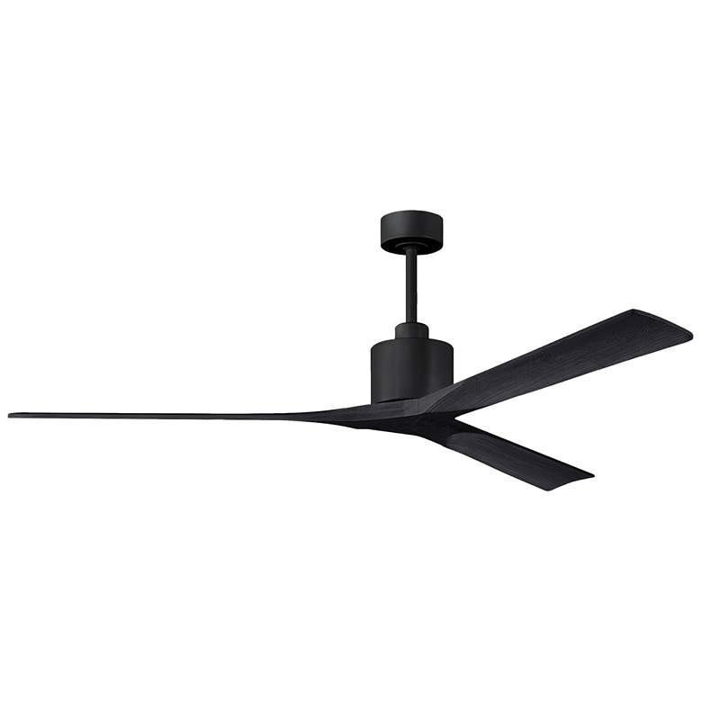 Image 1 72" Matthews Nan XL Matte Black Outdoor Large Ceiling Fan with Remote