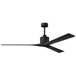 72" Matthews Nan XL Matte Black Outdoor Large Ceiling Fan with Remote