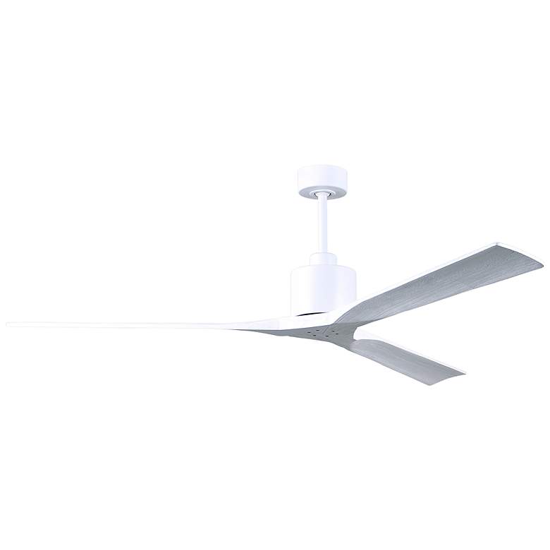 Image 1 72 inch Matthews Nan XL Matte White Large Outdoor Ceiling Fan with Remote