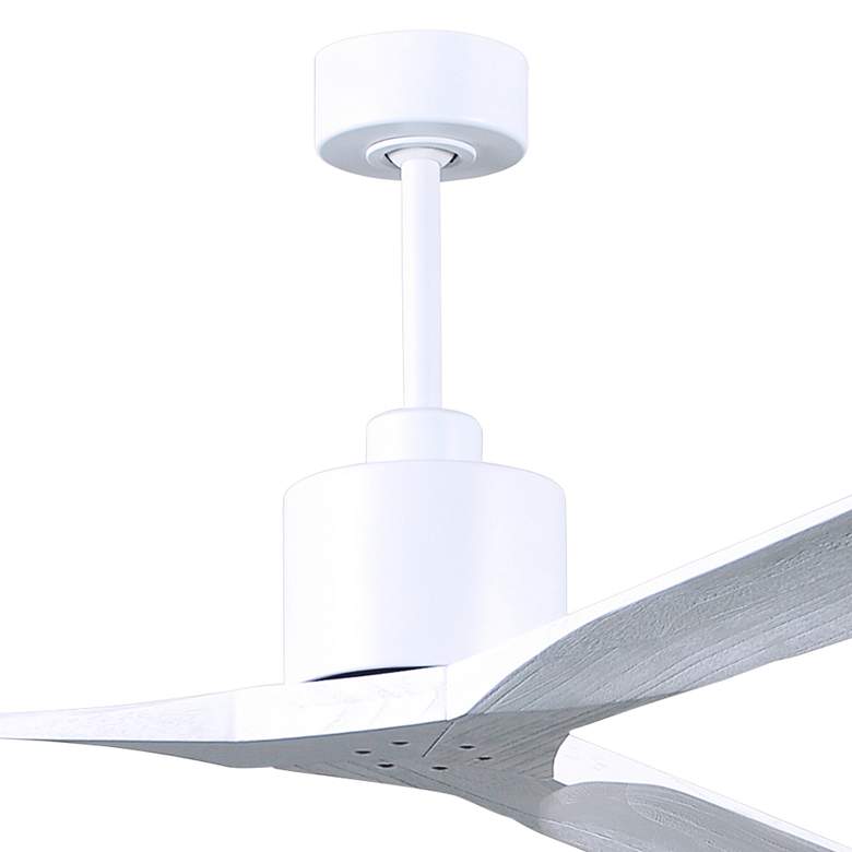 Image 2 72" Matthews Nan XL Matte White Large Outdoor Ceiling Fan with Remote more views