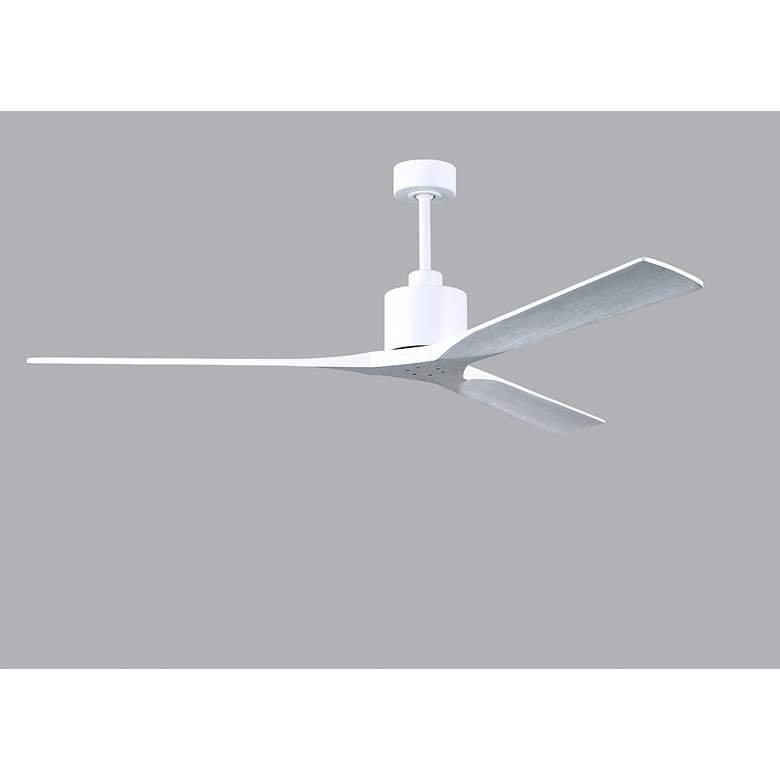 Image 5 72" Matthews Nan XL Matte White Large Outdoor Ceiling Fan with Remote more views