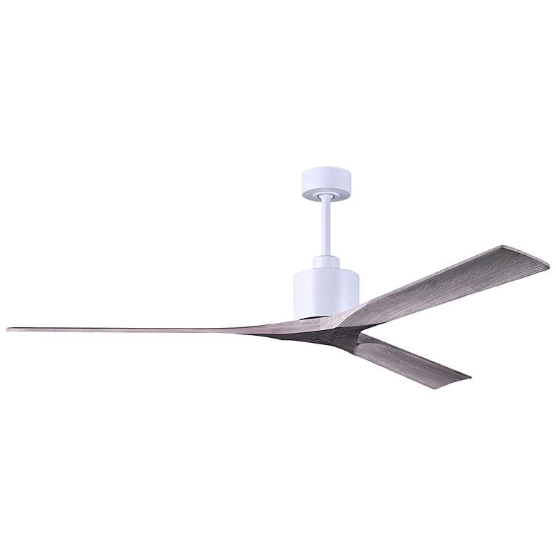 Image 1 72" Matthews Nan XL White and Barnwood Large Outdoor Ceiling Fan