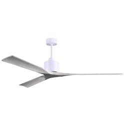 72" Matthews Nan XL White and Barnwood Large Outdoor Ceiling Fan