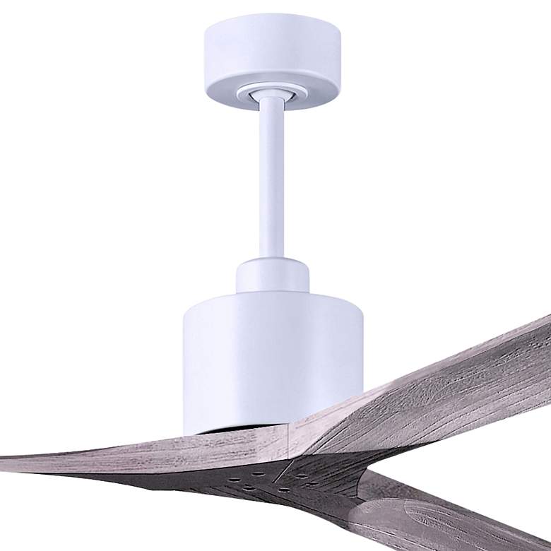 Image 2 72" Matthews Nan XL White and Barnwood Large Outdoor Ceiling Fan more views