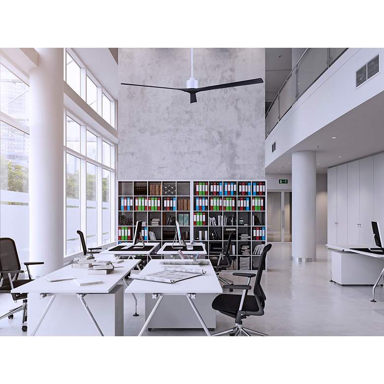 Image 3 72" Matthews Nan XL White and Black Large Outdoor Ceiling Fan more views